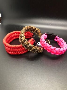 BUNDLE DEAL -Set of 3 Unisex Paracord Survival Bracelets